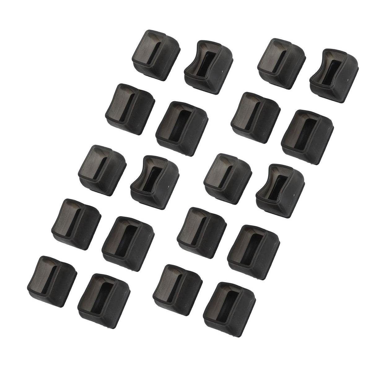 20 Pcs Chair Leg Floor Protector Rectangular Transparent Black Felt Mat Scratch Proof Reduce Noise Table Leg Cover S