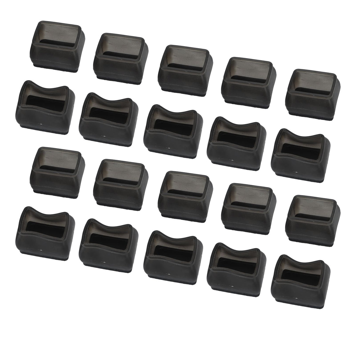 20 Pcs Chair Leg Floor Protector Rectangular Transparent Black Felt Mat Scratch Proof Reduce Noise Table Leg Cover S