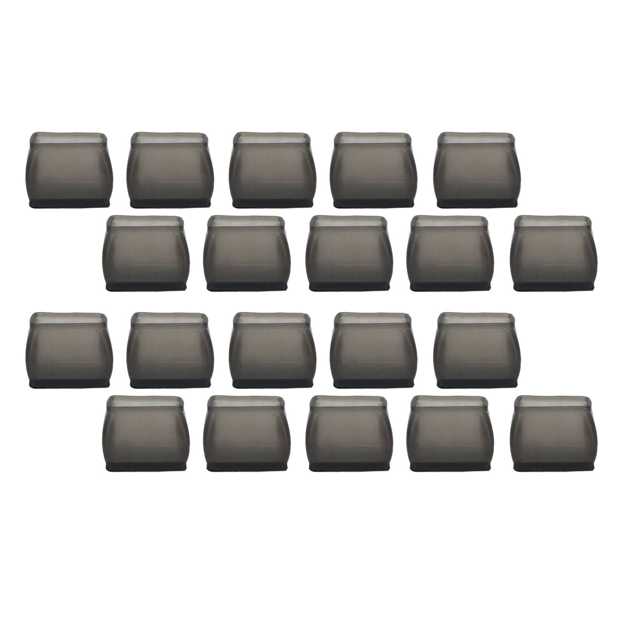 20 Pcs Chair Leg Floor Protector Rectangular Transparent Black Felt Mat Scratch Proof Reduce Noise Table Leg Cover S