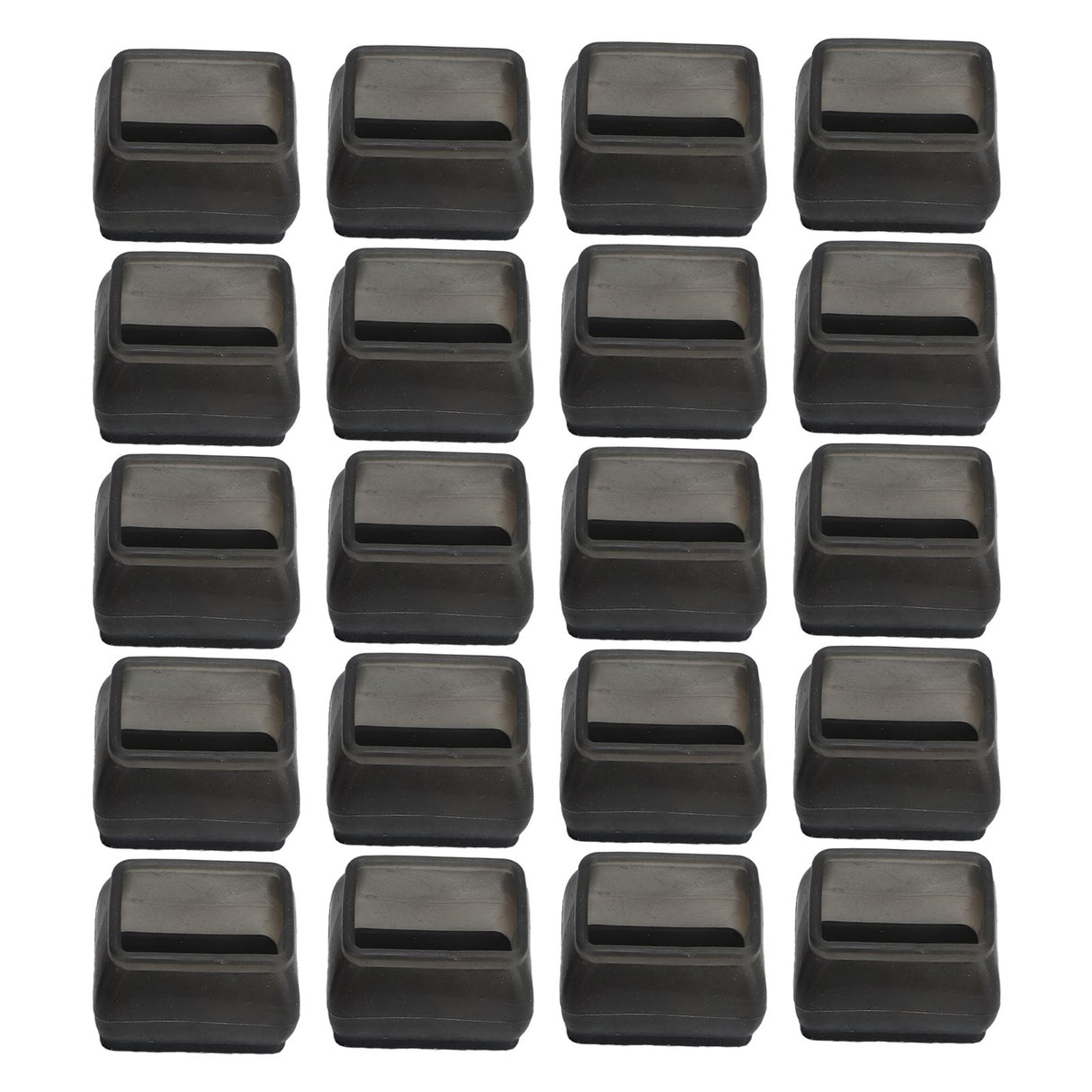 20 Pcs Chair Leg Floor Protector Rectangular Transparent Black Felt Mat Scratch Proof Reduce Noise Table Leg Cover S
