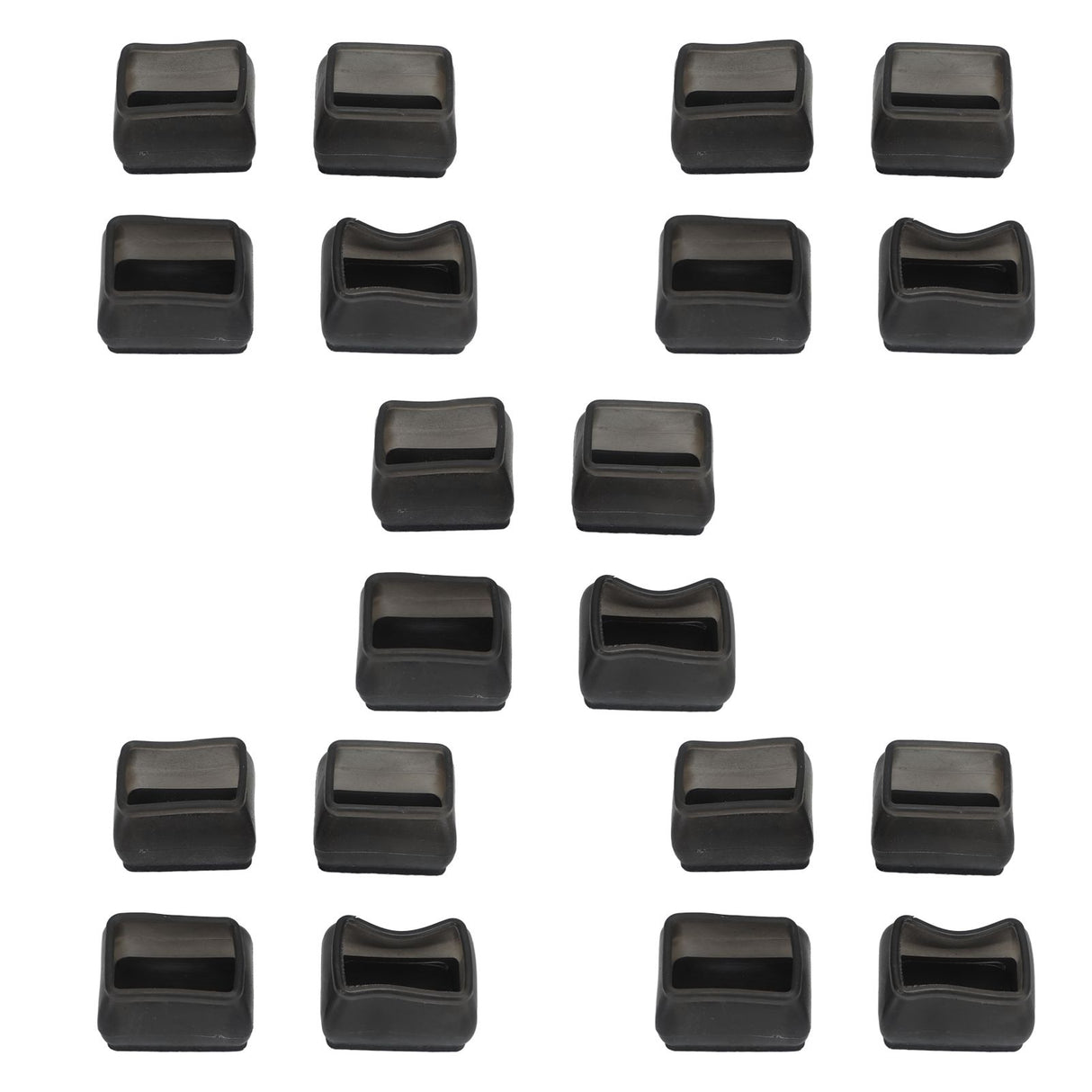 20 Pcs Chair Leg Floor Protector Rectangular Transparent Black Felt Mat Scratch Proof Reduce Noise Table Leg Cover S