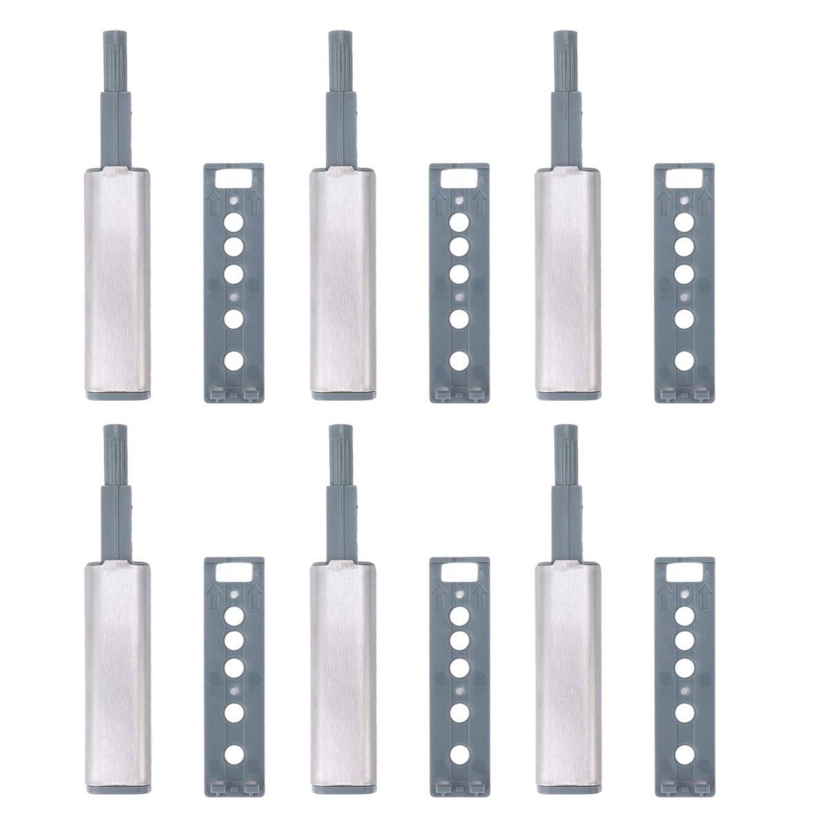 16pcs Push Open Latch Heavy Duty Stainless Steel Push Release Latch for Cabinet Closet Door Drawer