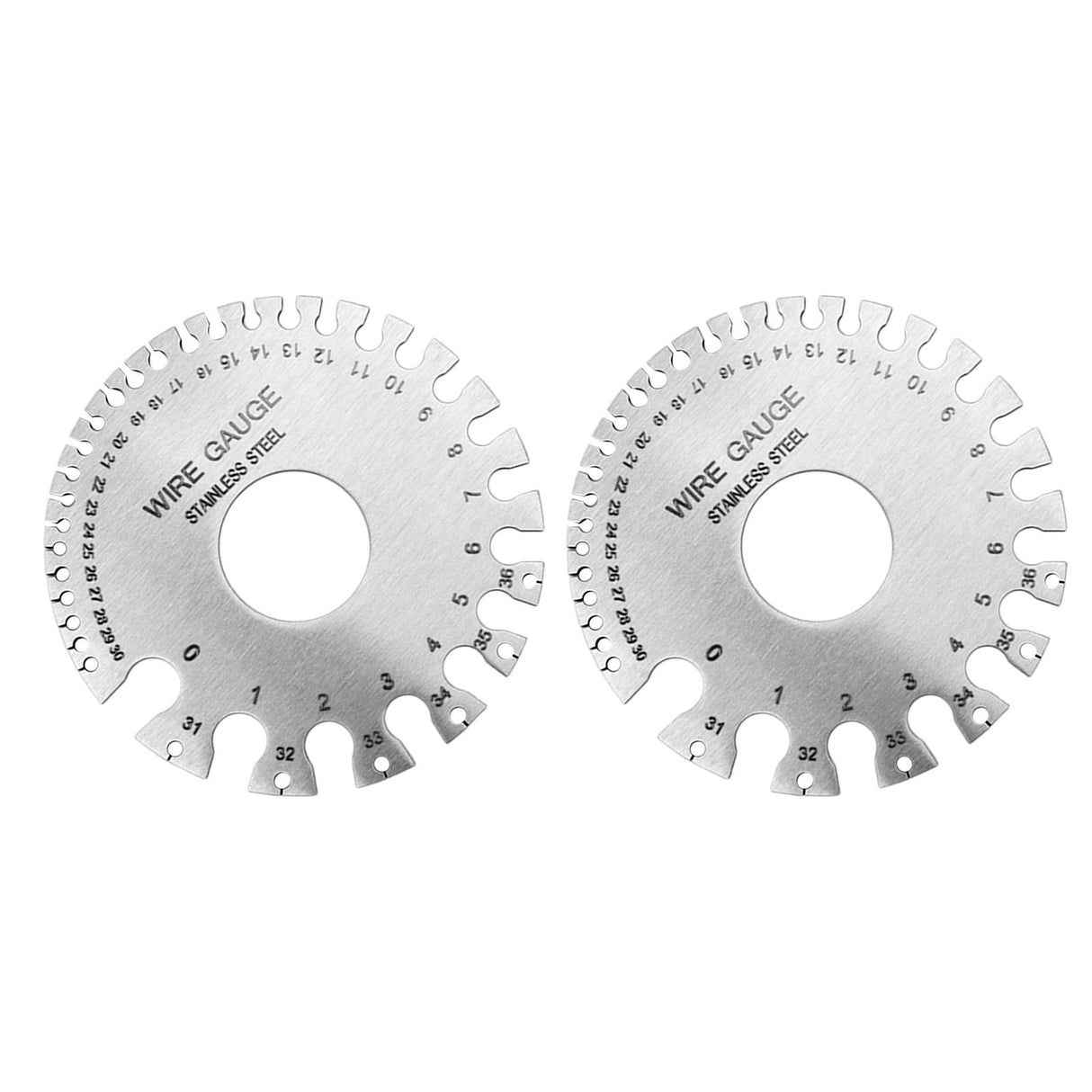 2pcs Stainless Steel Thickness Gauges Professional Standard Metal Sheets Welding Thickness Gauge Type 2