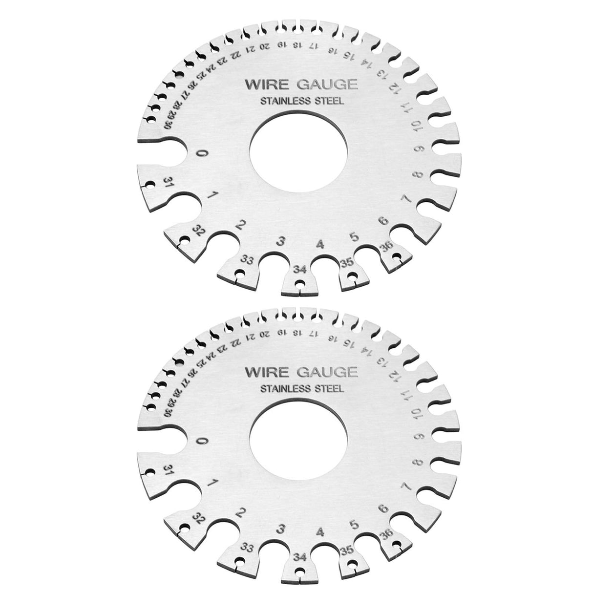 2pcs Stainless Steel Thickness Gauges Professional Standard Metal Sheets Welding Thickness Gauge Type 2