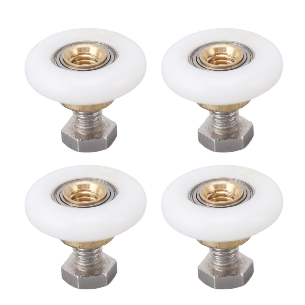4 Set Shower Door Rollers Runners Wheels Bathroom Glass Door Rollers Runners Pulleys Wheels Replacement Part 27mm
