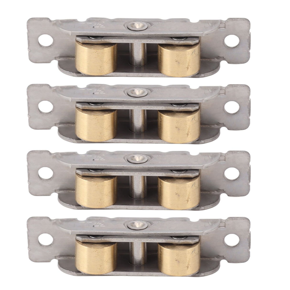 4PCS Sliding Patio Door Roller Assembly Stainless Steel Copper Ball Bearing Wheel Roller Assembly for Glass Door Flat Wheel