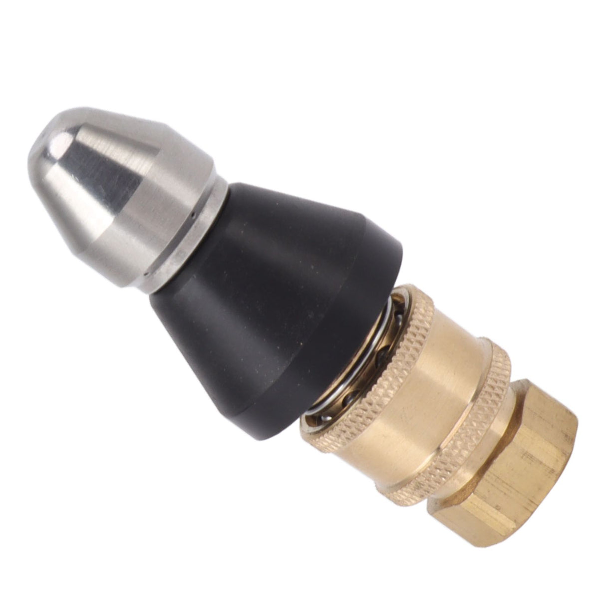 G1/4 Sewer Pipe Cleaning Nozzle Stainless Steel Durable G3/8 Female Thread Adapter Pressure Sewer Jetter Nozzle