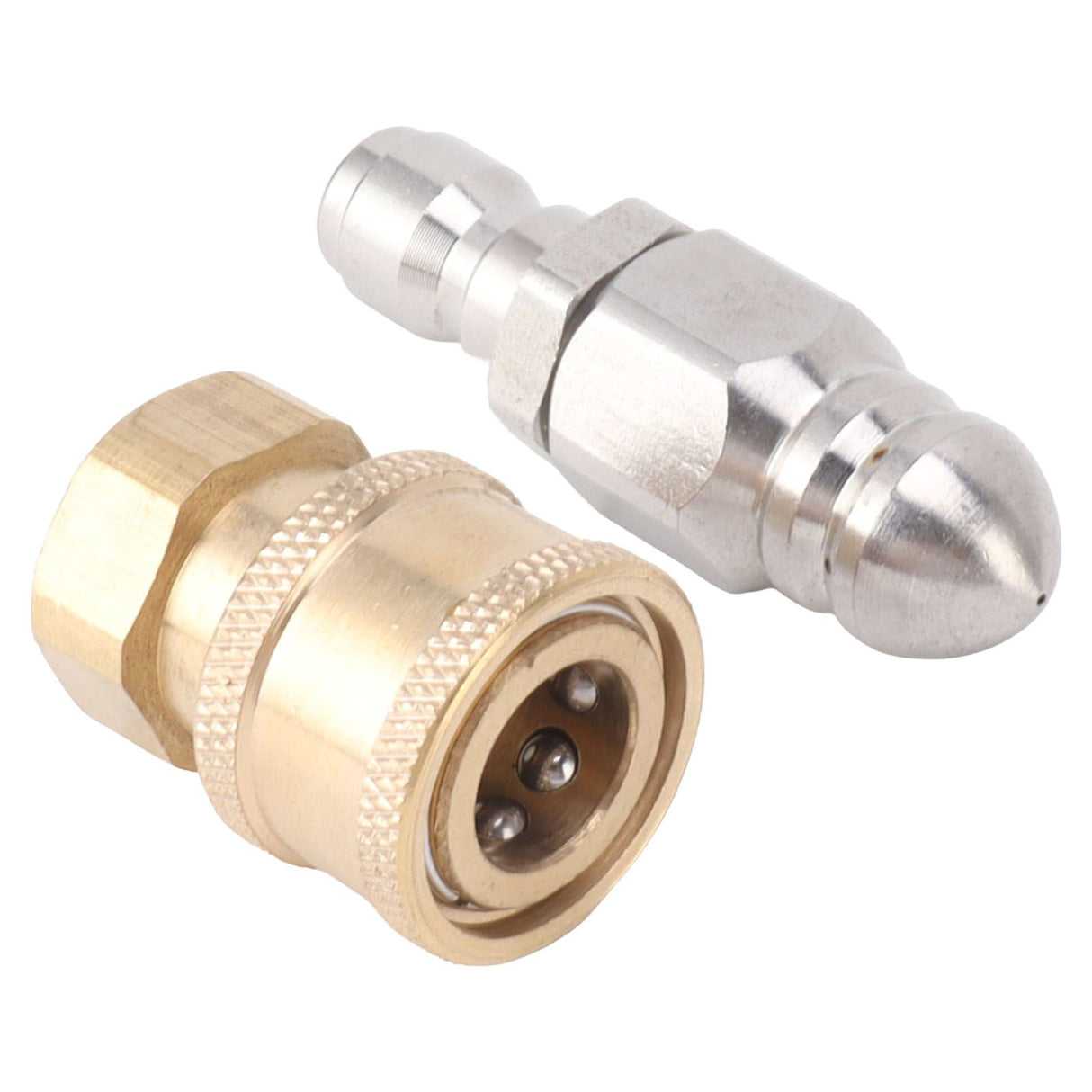 Compact Sewer Nozzle G1/4 Quick Insert Drain Hose Nozzle Pressure Washer Nozzle Fittings Sewer for Internal Thread G3/8