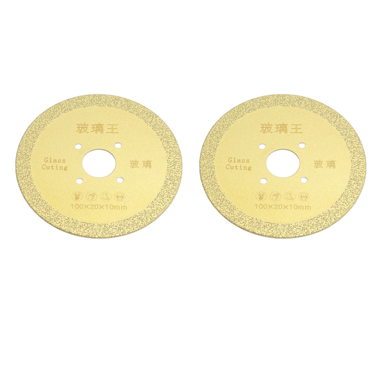 2Pcs Cutting Saw Blade 100mm Diamond Ceramic Saw Blade Porcelain Cutting Blade for Angle Grinder Cutting Machine 100x10mm / 3.9x0.4in