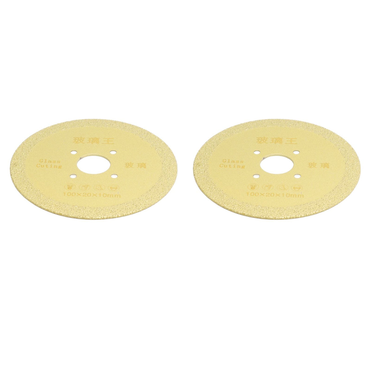 2Pcs Cutting Saw Blade 100mm Diamond Ceramic Saw Blade Porcelain Cutting Blade for Angle Grinder Cutting Machine 100x10mm / 3.9x0.4in