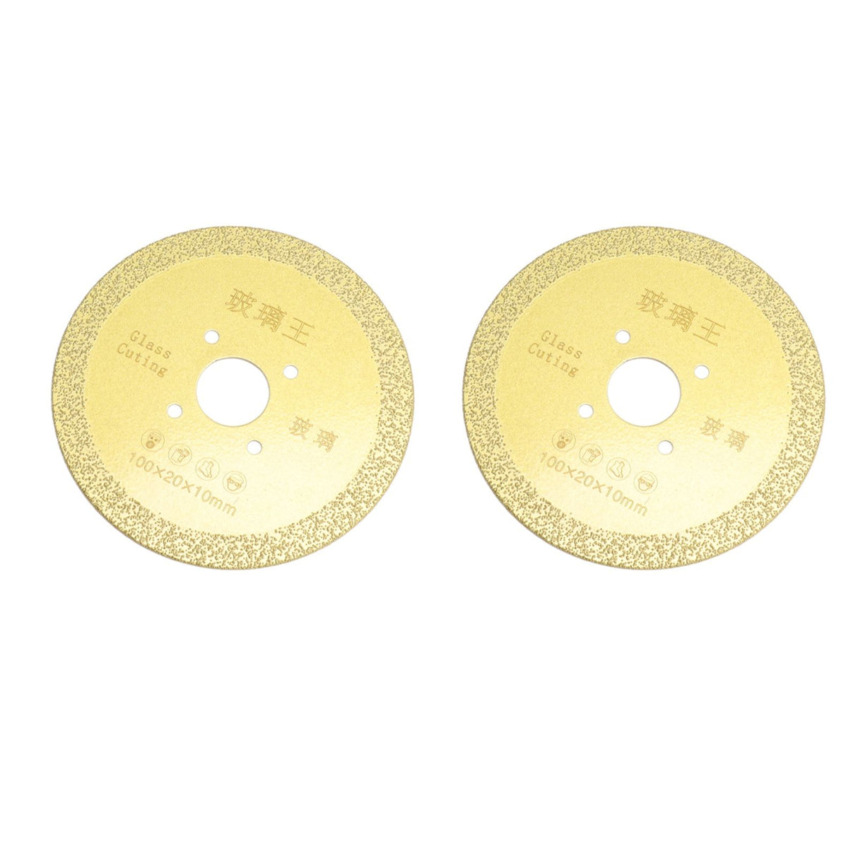 2Pcs Cutting Saw Blade 100mm Diamond Ceramic Saw Blade Porcelain Cutting Blade for Angle Grinder Cutting Machine 100x10mm / 3.9x0.4in