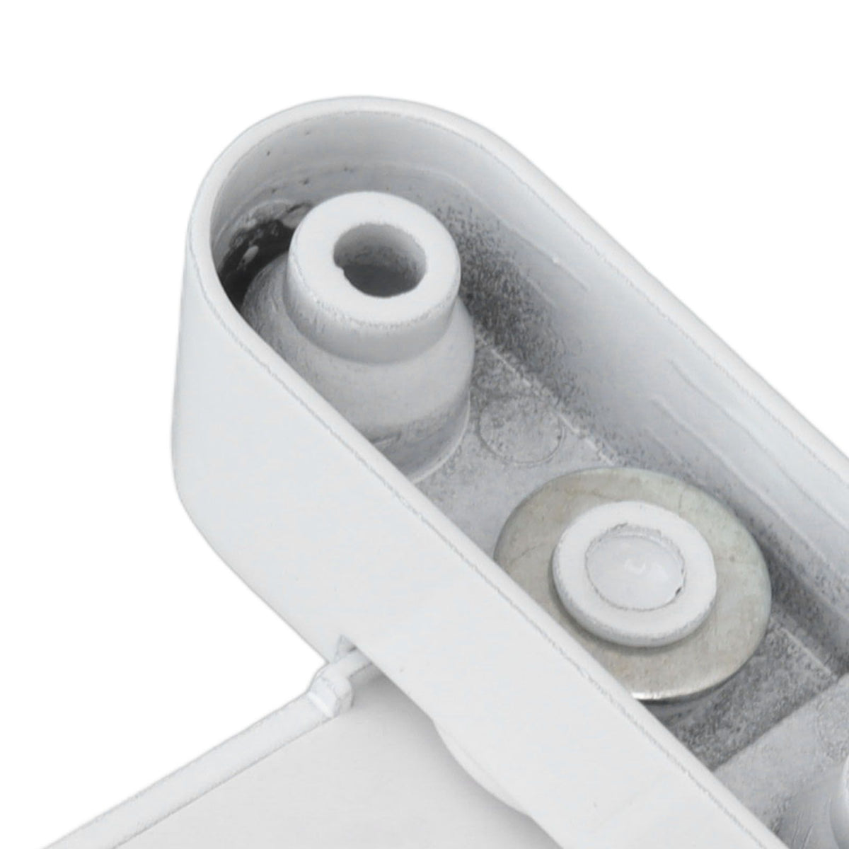 External Window Lock Catch Aluminum Alloy Anti Theft Flat Window Buckle Lock for Single Double Windows White