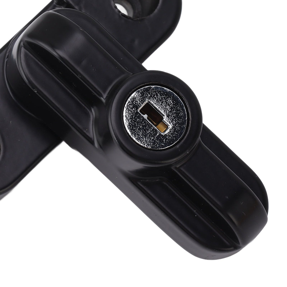 External Window Lock Catch Aluminum Alloy Anti Theft Flat Window Buckle Lock for Single Double Windows Black