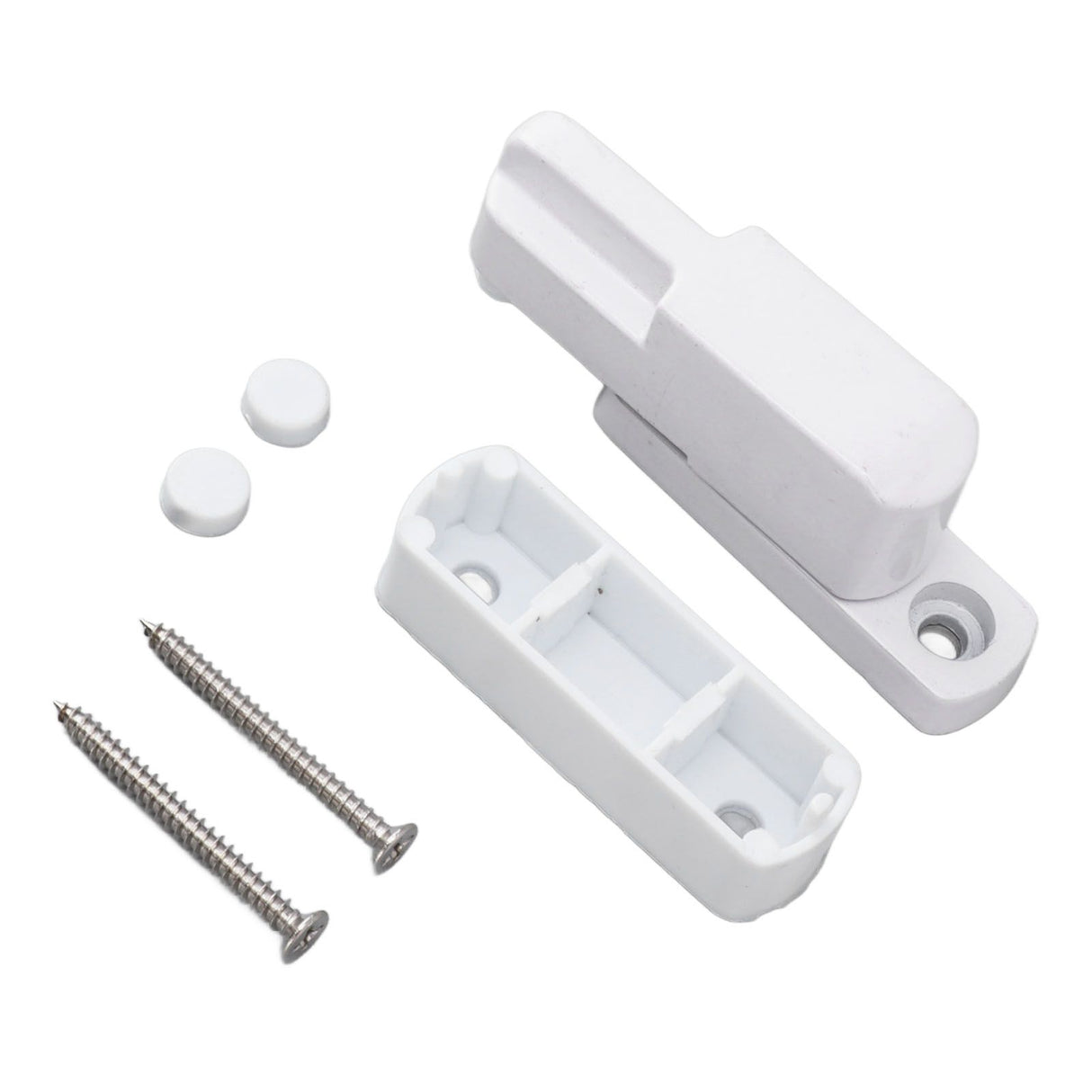 Window Sash Lock Aluminum Alloy T Type Sliding Window Latch Child Proof Safety Lock for Home Security White