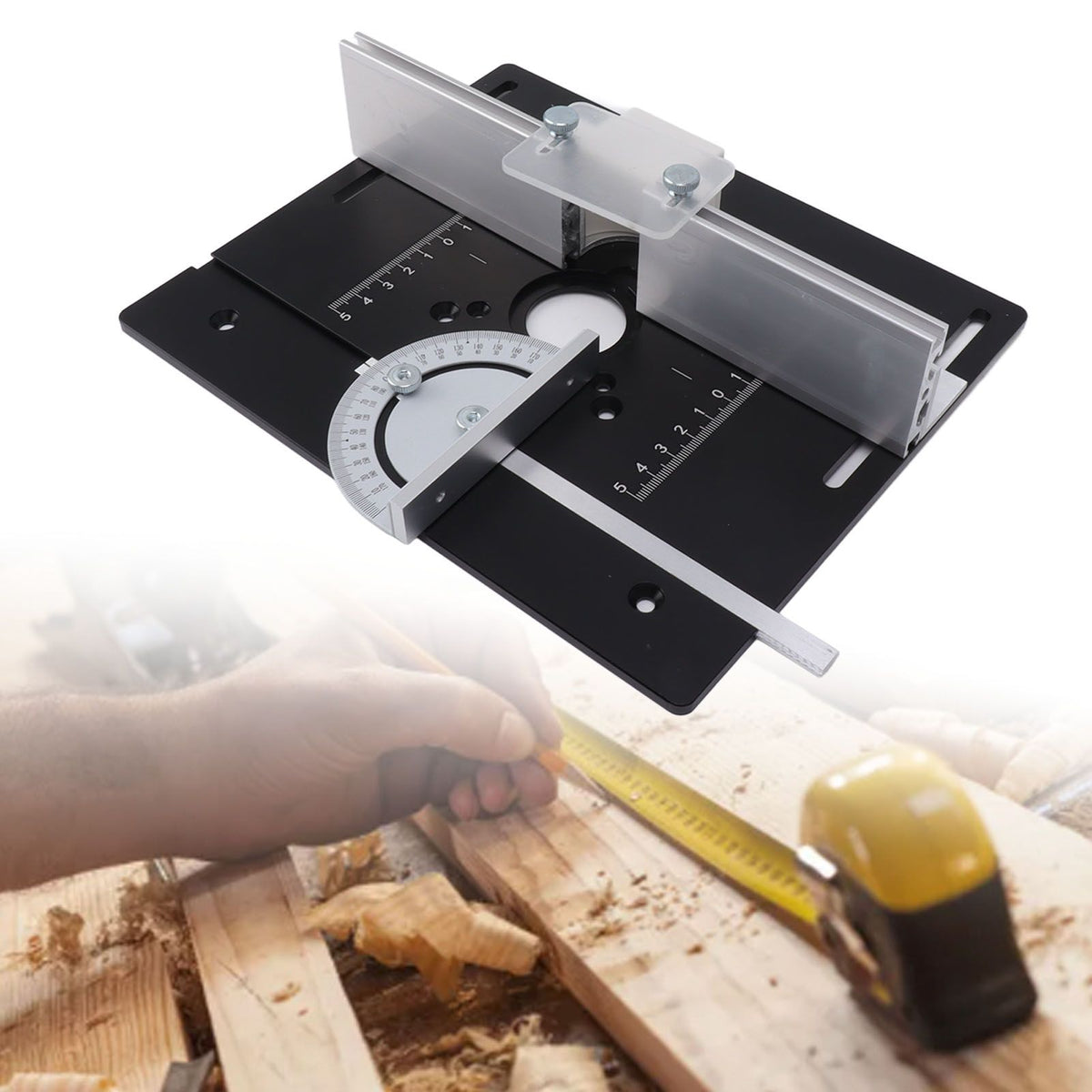 Router Table Insert Board Aluminum Alloy Steel Height Adjustable Milling Trimming Machine Insert Plate
