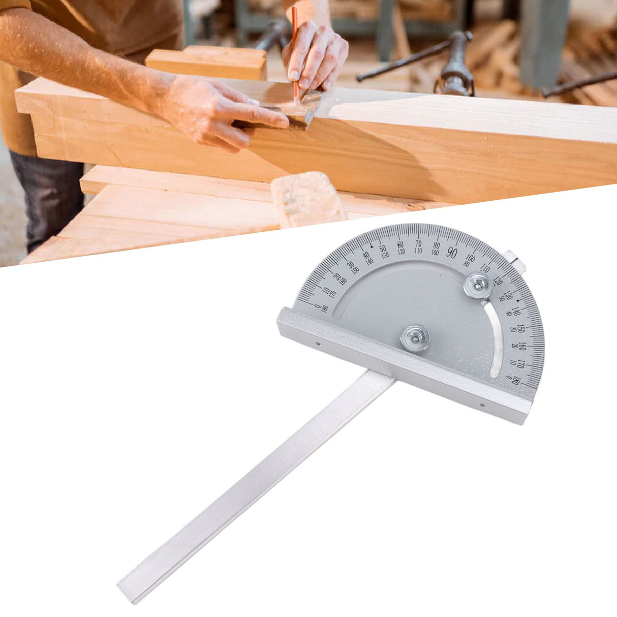 180 Degree Protractor Woodworking Engraving Protractor Aluminum Alloy Protractor