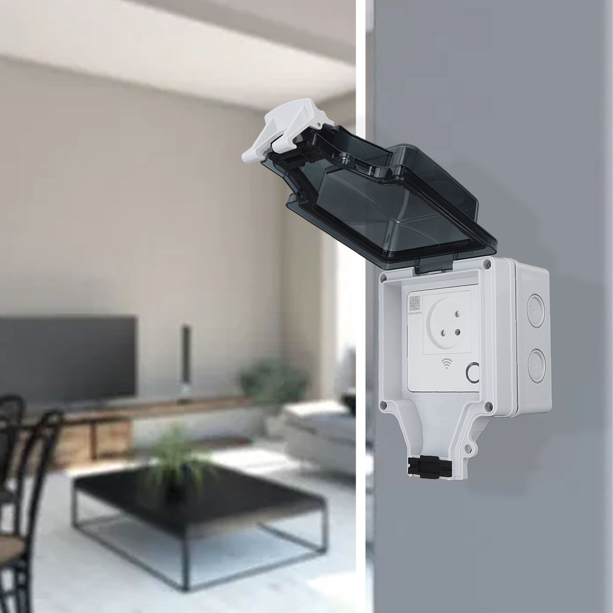 WiFi Smart Wall Electrical Socket Ip66 Waterproof Israel Standard Power Socket With Cover 16A 110 to 250V SNW-I