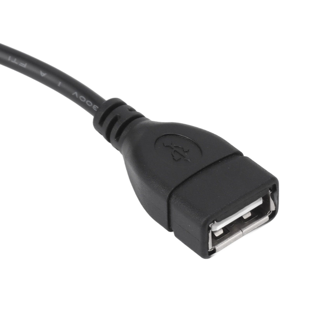 5PCS ON Off Switch Male to Female Cable 2 Pin PVC USB Extension Cable with B utton for Driving Recorder LED Lights Black