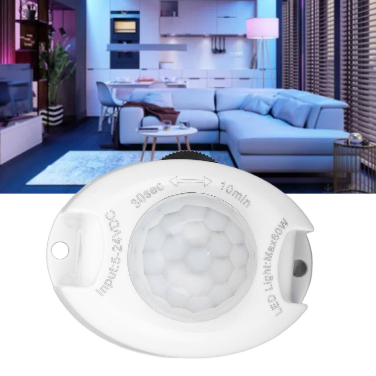 DC Plug Human Body Induction Switch Infrared Adjustable LED Light Strip Detector Switch 5‑24V 60W