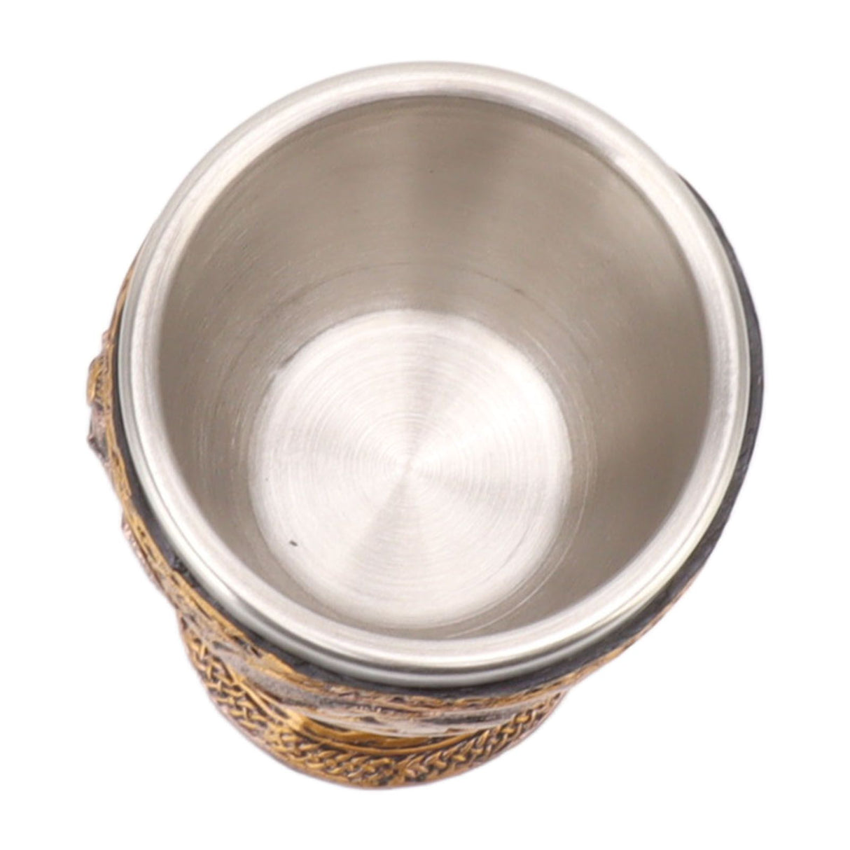 Nordic Viking Goblet Retro Resin Stainless Steel Beer Cup for Cocktails Whisky Red Wine