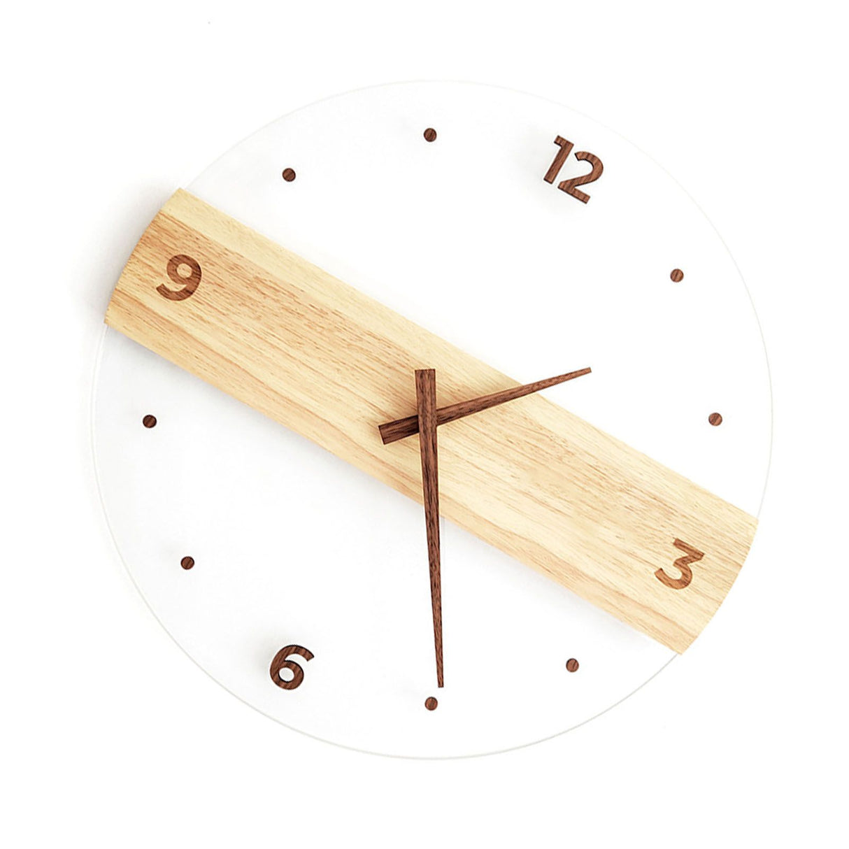 Wall Clock Silent Round Decorative Modern Acrylic Panel Hanging Clock for Living Room Bedroom Office