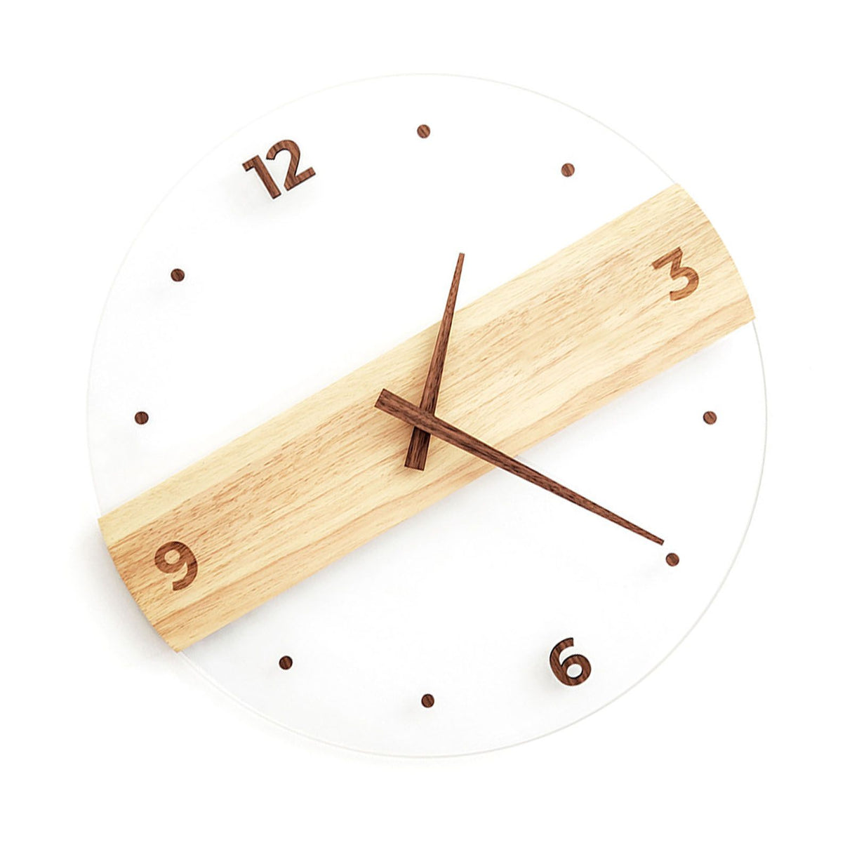 Wall Clock Silent Round Decorative Modern Acrylic Panel Hanging Clock for Living Room Bedroom Office