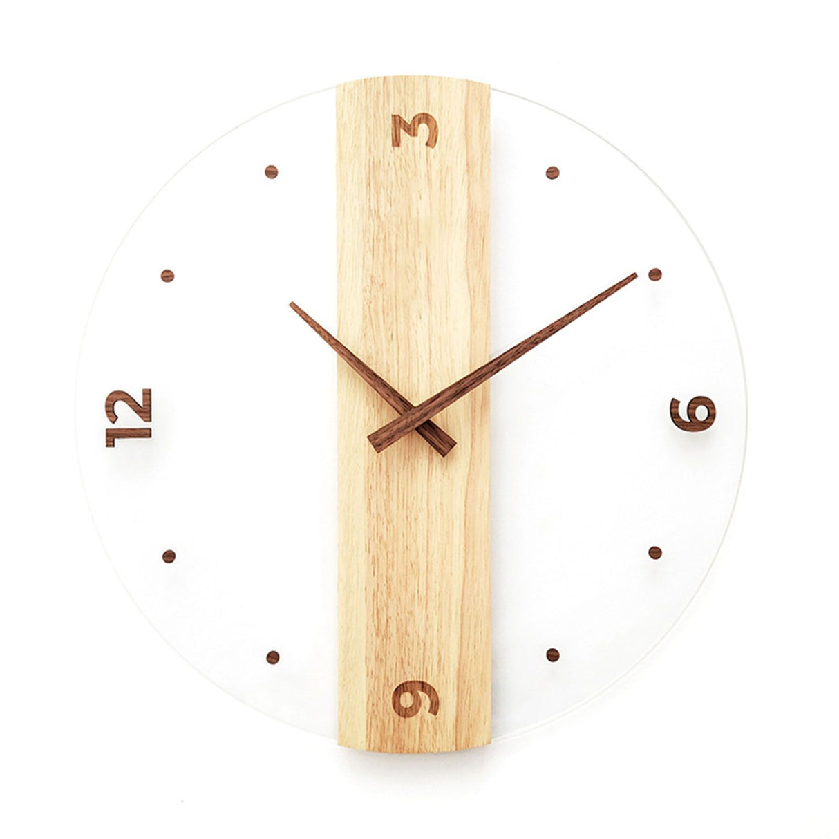 Wall Clock Silent Round Decorative Modern Acrylic Panel Hanging Clock for Living Room Bedroom Office