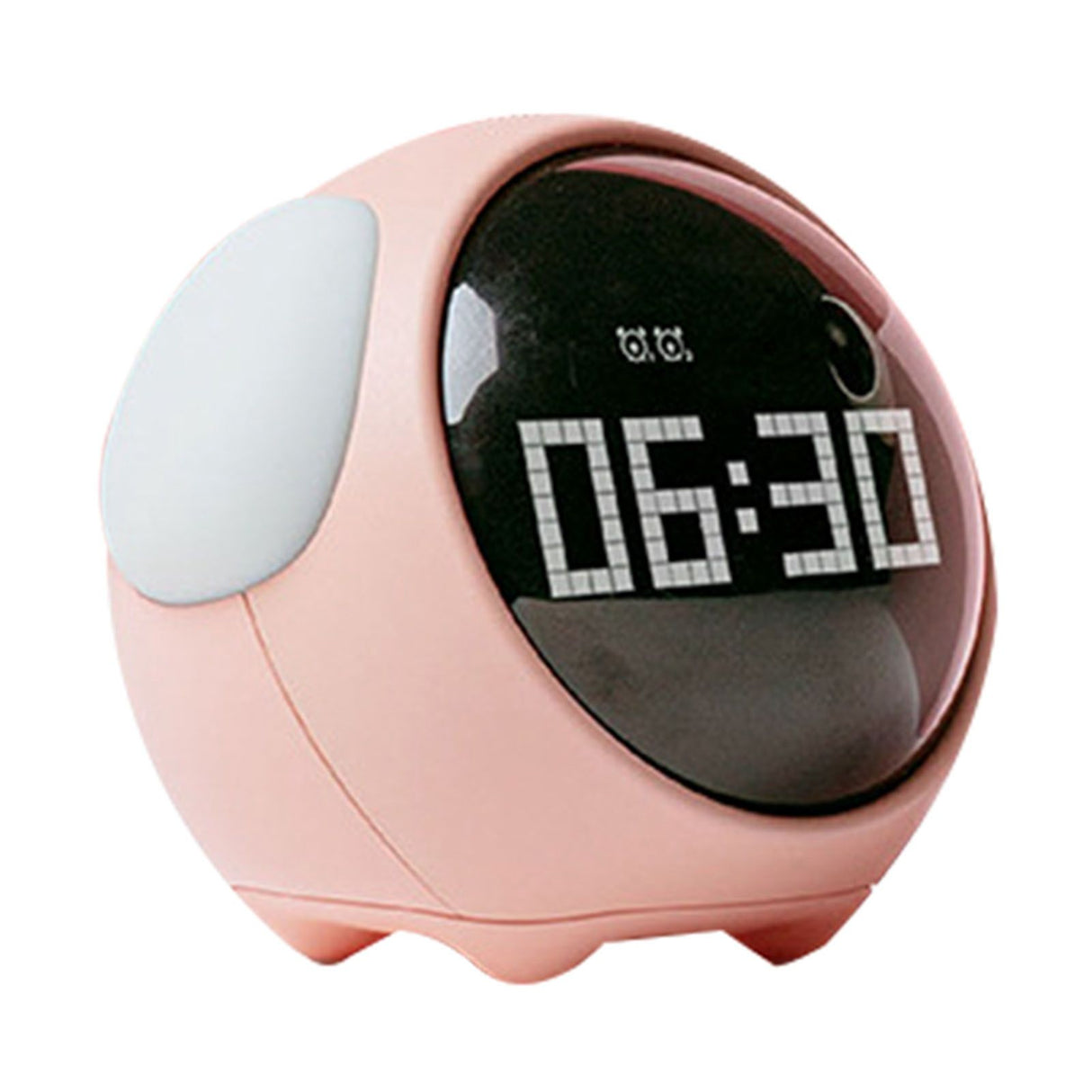 Expression Clock Cute Dog Shape Multifunctional LED Digital Alarm Clock Voice Activated Night Light Pink