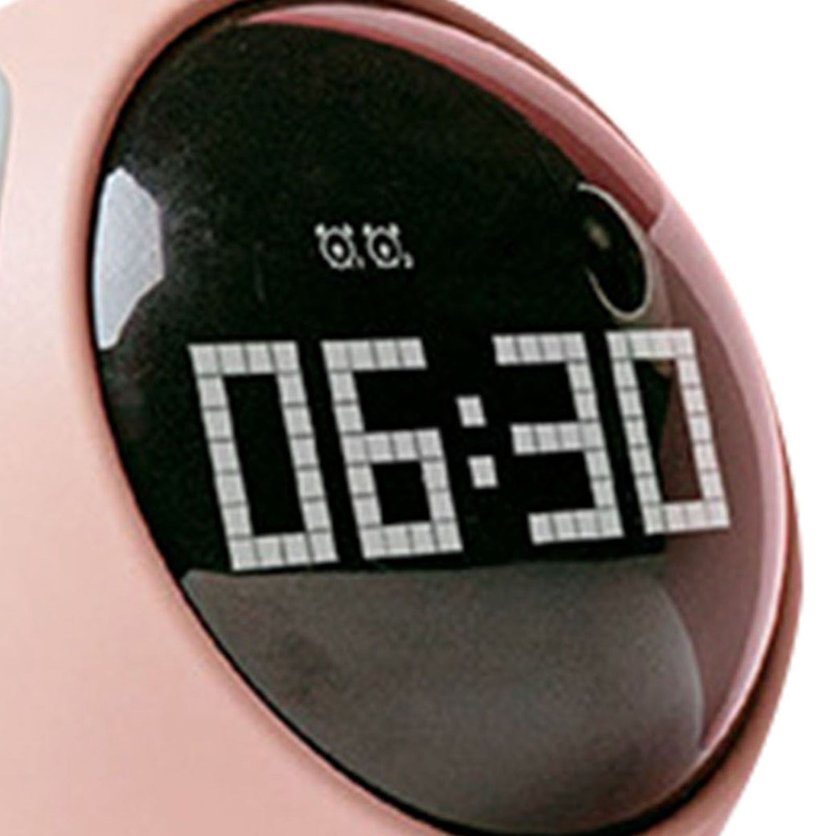 Expression Clock Cute Dog Shape Multifunctional LED Digital Alarm Clock Voice Activated Night Light Pink