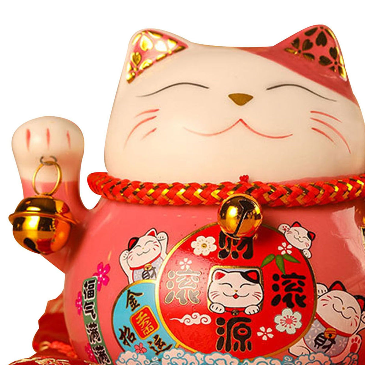 Lucky Cat Coin Bank 4.5in Exquisite Cute Bring Luck Good Wish Ceramic Fortune Cat Saving Pot Desk Decoration Pink