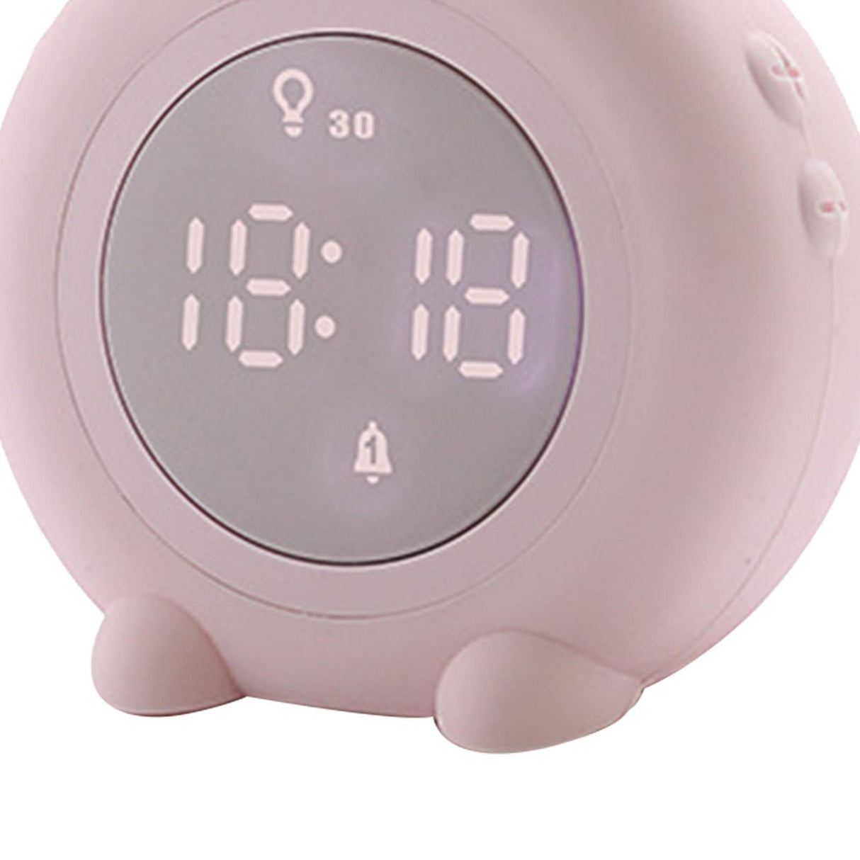 Digital Alarm Clock Cute Bunny Shape LED Night Light Luminous Digital Clock for Kids Bedroom Decor Pink