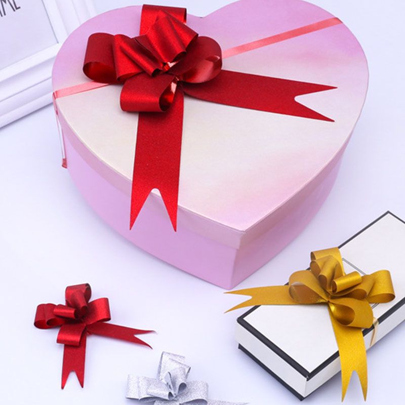 50PCS Pull Bows Bright Mixed Color Plated One Pull Molding Symmetrical Exquisite Craftsmanship for Wedding Party