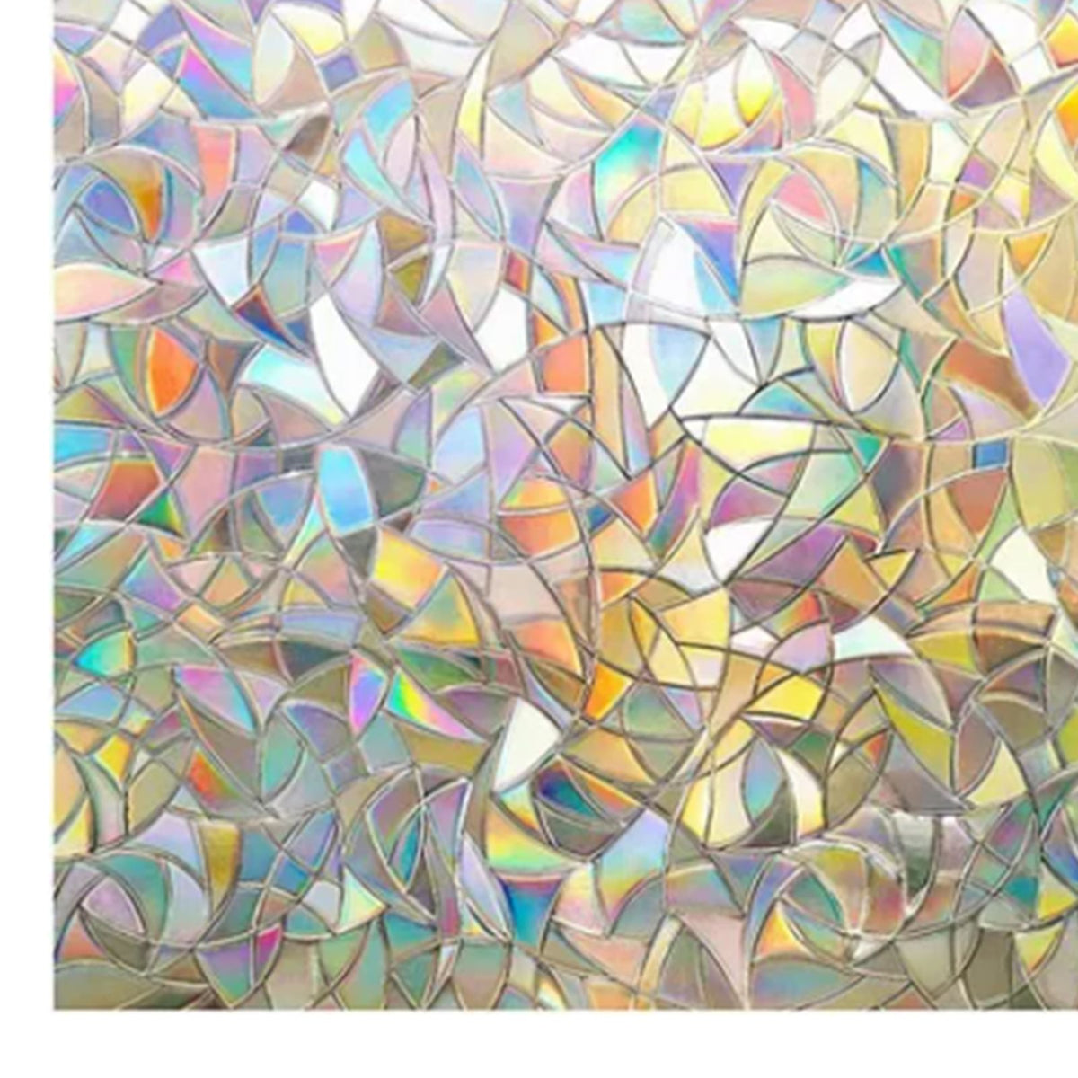 45x200cm Decorative Window Privacy Film 3D Rainbow Window Film Static Cling Window Sticker