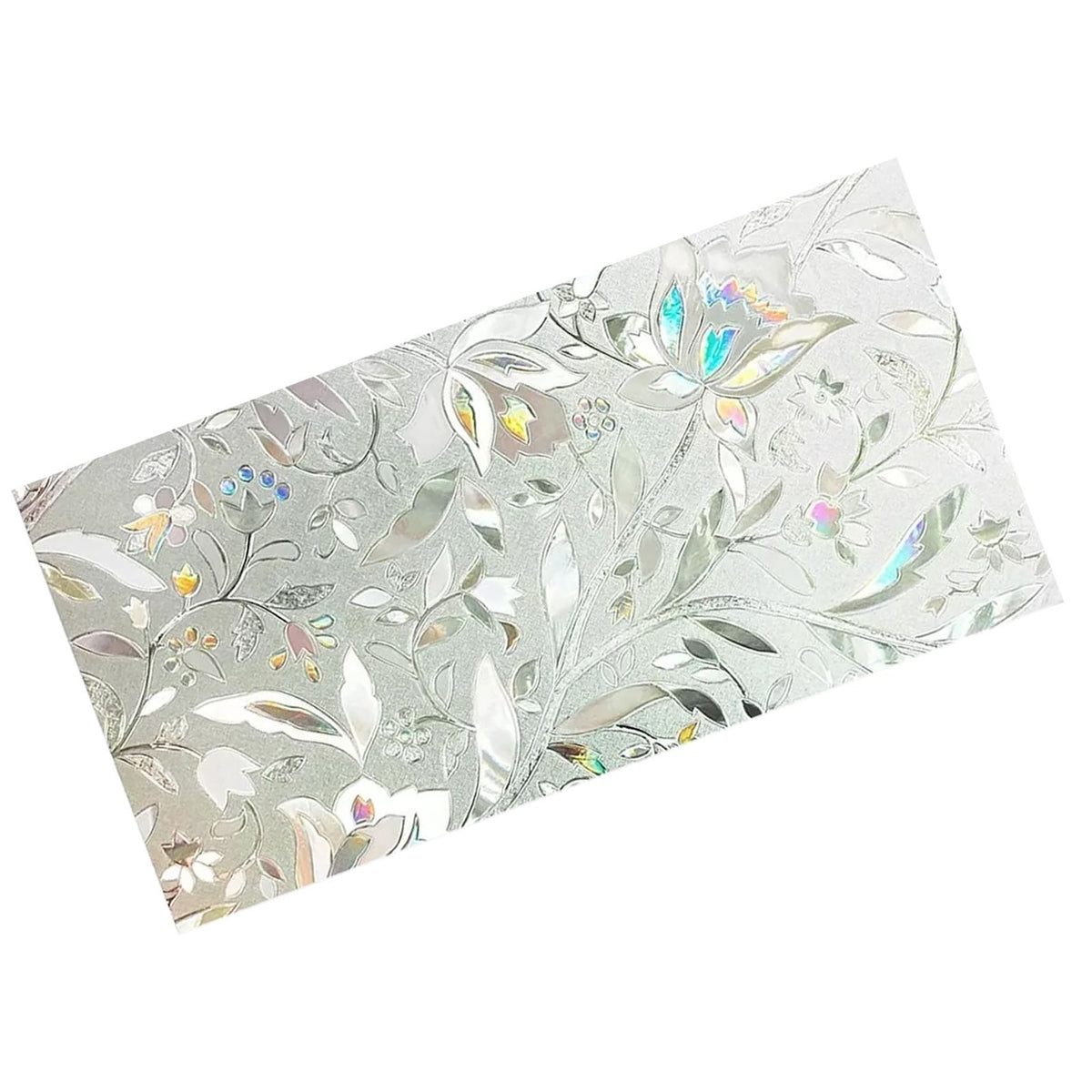60x300cm 3D Tulip Pattern Self Adhesive Window Privacy Film Static Cling Window Sticker for Home Office