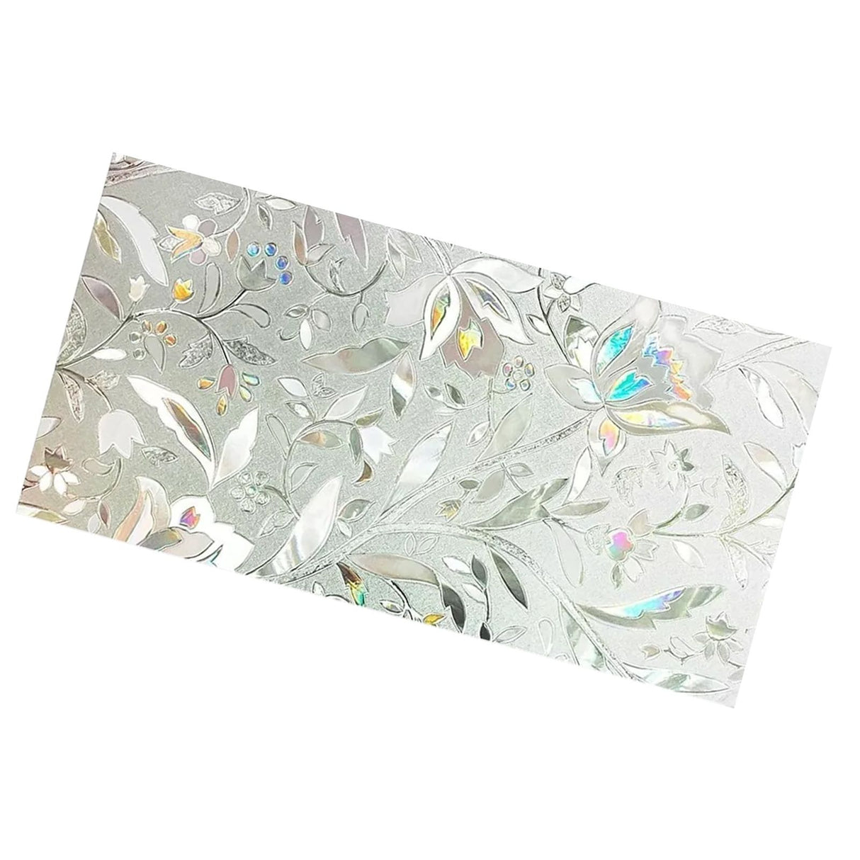 60x300cm 3D Tulip Pattern Self Adhesive Window Privacy Film Static Cling Window Sticker for Home Office