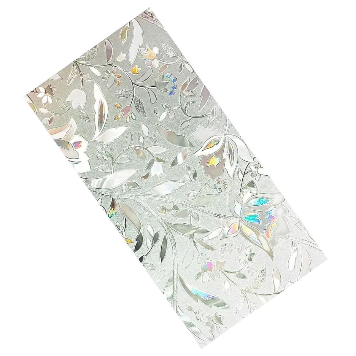 60x300cm 3D Tulip Pattern Self Adhesive Window Privacy Film Static Cling Window Sticker for Home Office