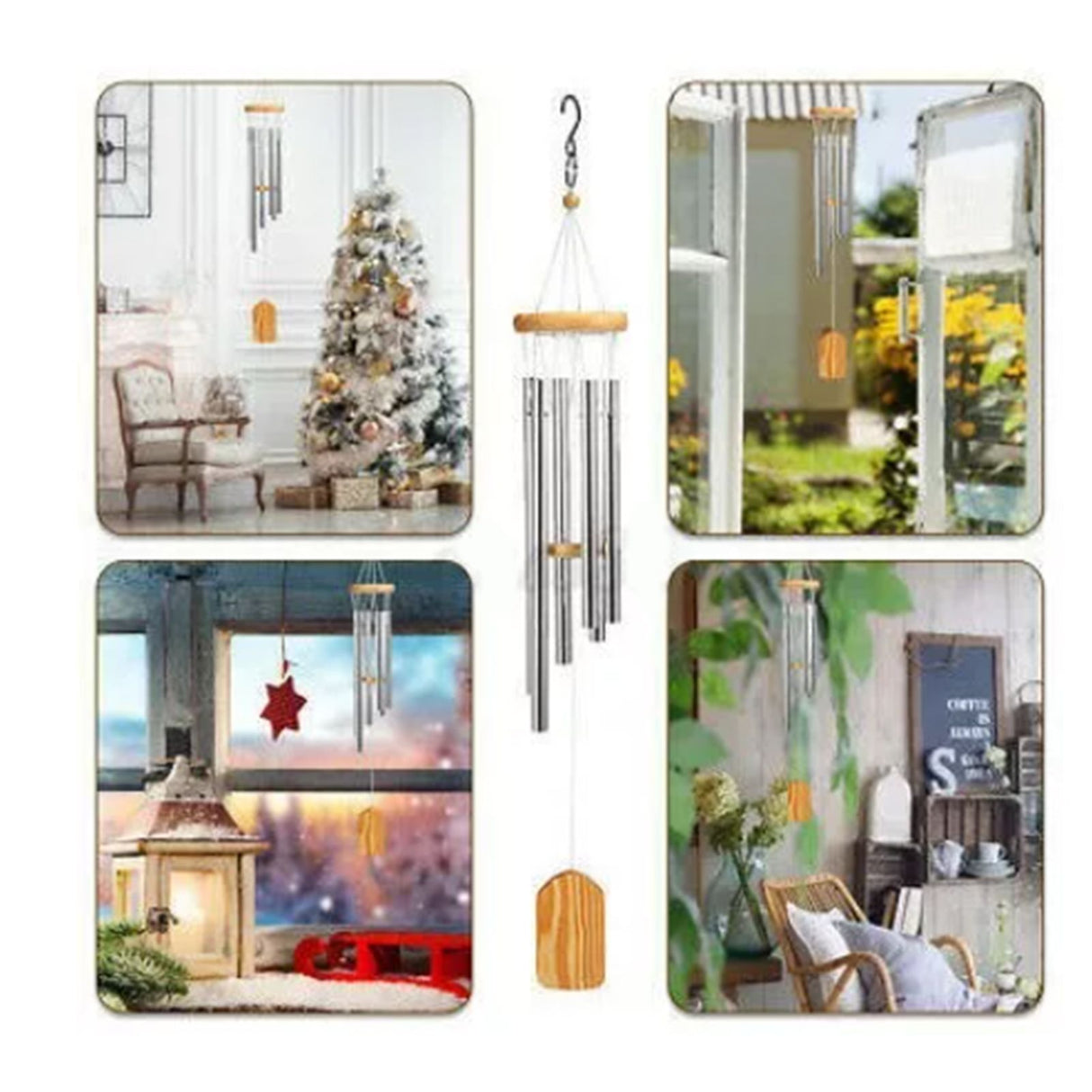 Wind Chimes Outdoor Sympathy Memorial Wind Chimes with Metal Tubes for Home Decoration
