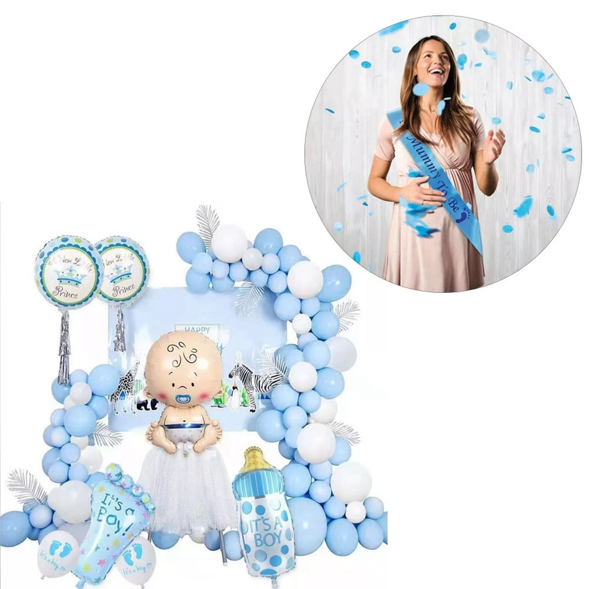 Balloons Kit Decorative Reusable Latex Balloon Set for Baby Shower Birthday Party