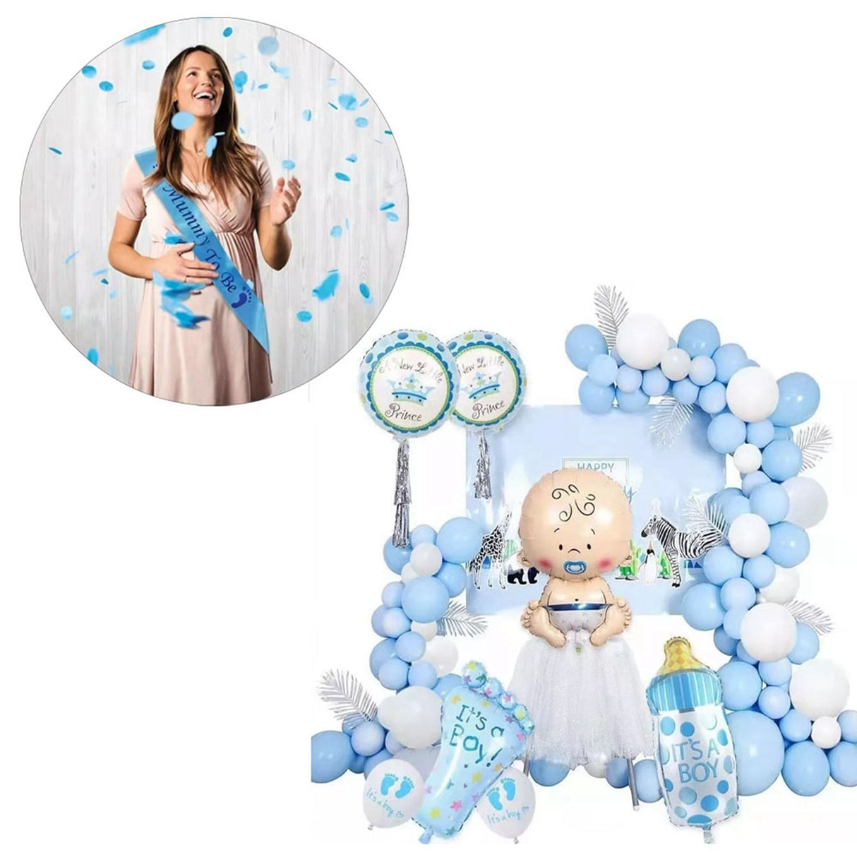 Balloons Kit Decorative Reusable Latex Balloon Set for Baby Shower Birthday Party