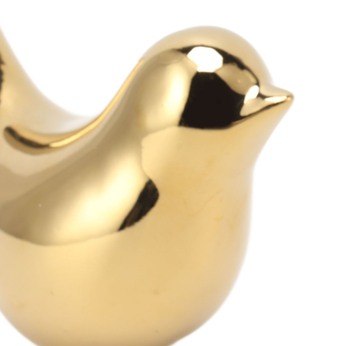 2Pcs Electroplated Ceramic Bird Decoration Nordic Style Modern Abstract Bird Figurine Home Desktop Decoration Gifts Gold Plated Large