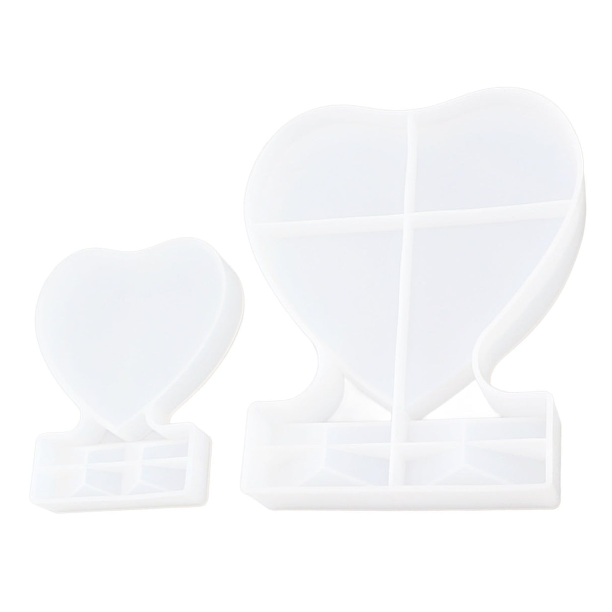 2PCS Heart Shape Photo Frame Mold Silicone Picture Mold DIY Personalized Photo Frame Mold for Home Decoration