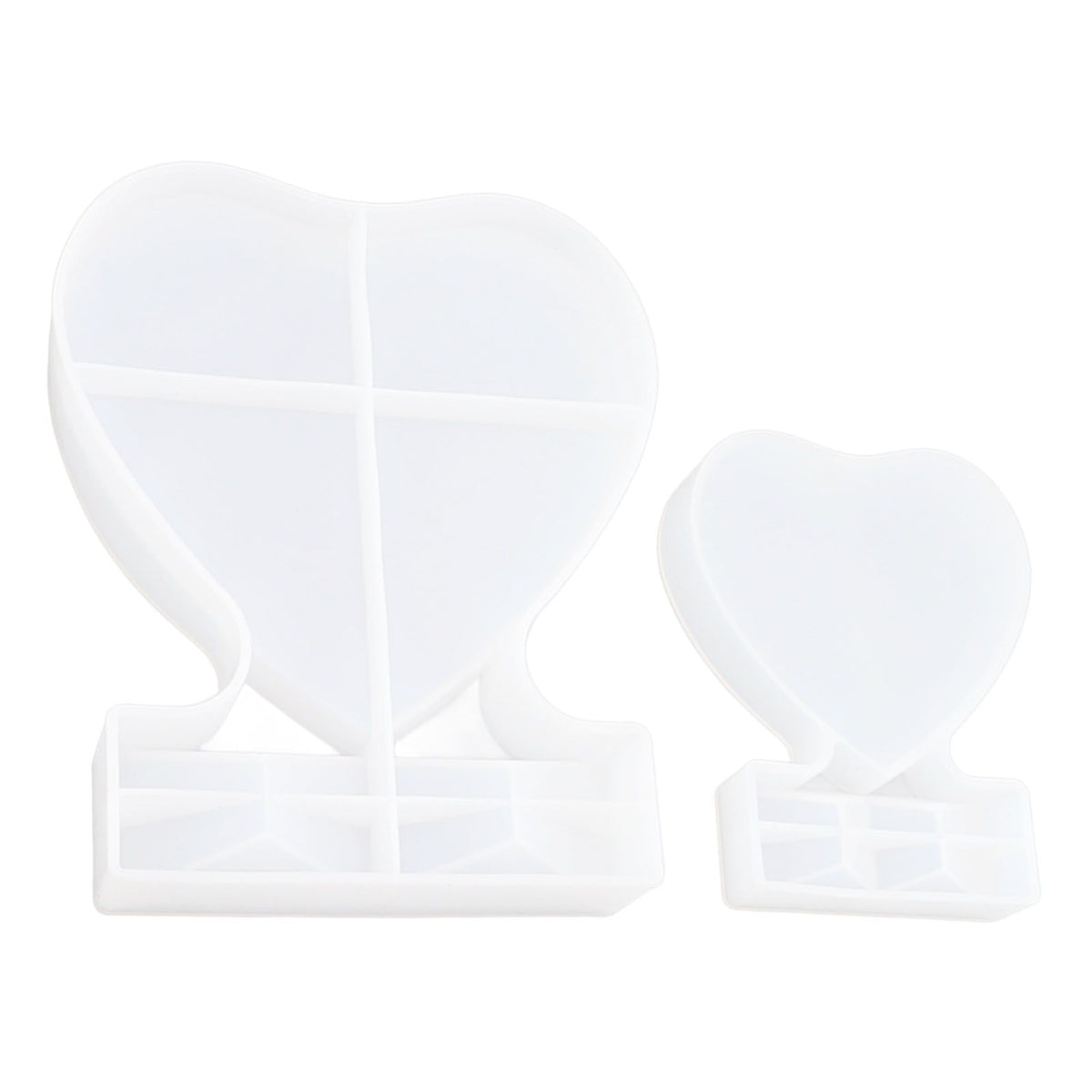 2PCS Heart Shape Photo Frame Mold Silicone Picture Mold DIY Personalized Photo Frame Mold for Home Decoration