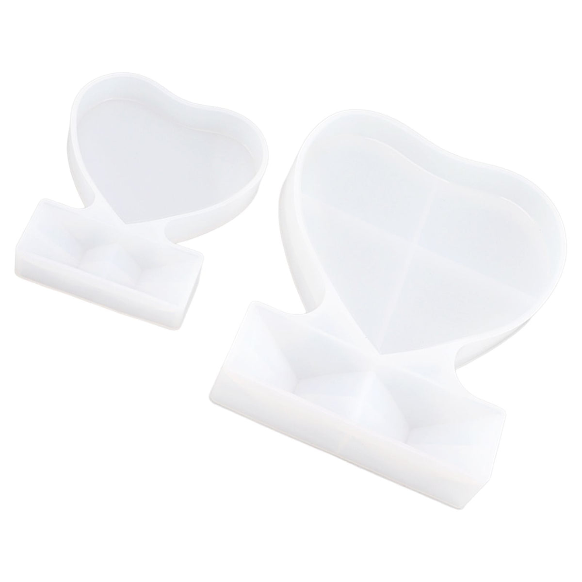 2PCS Heart Shape Photo Frame Mold Silicone Picture Mold DIY Personalized Photo Frame Mold for Home Decoration