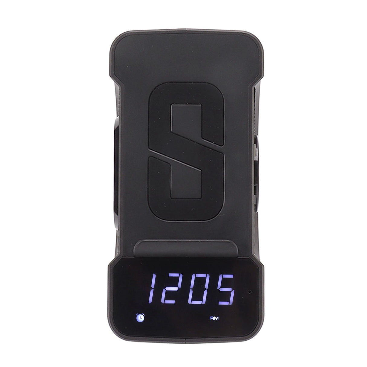 3 in 1 Bluetooth Speaker PC ABS Alarm Clock with Wireless Charging for Bedside 10W Grey