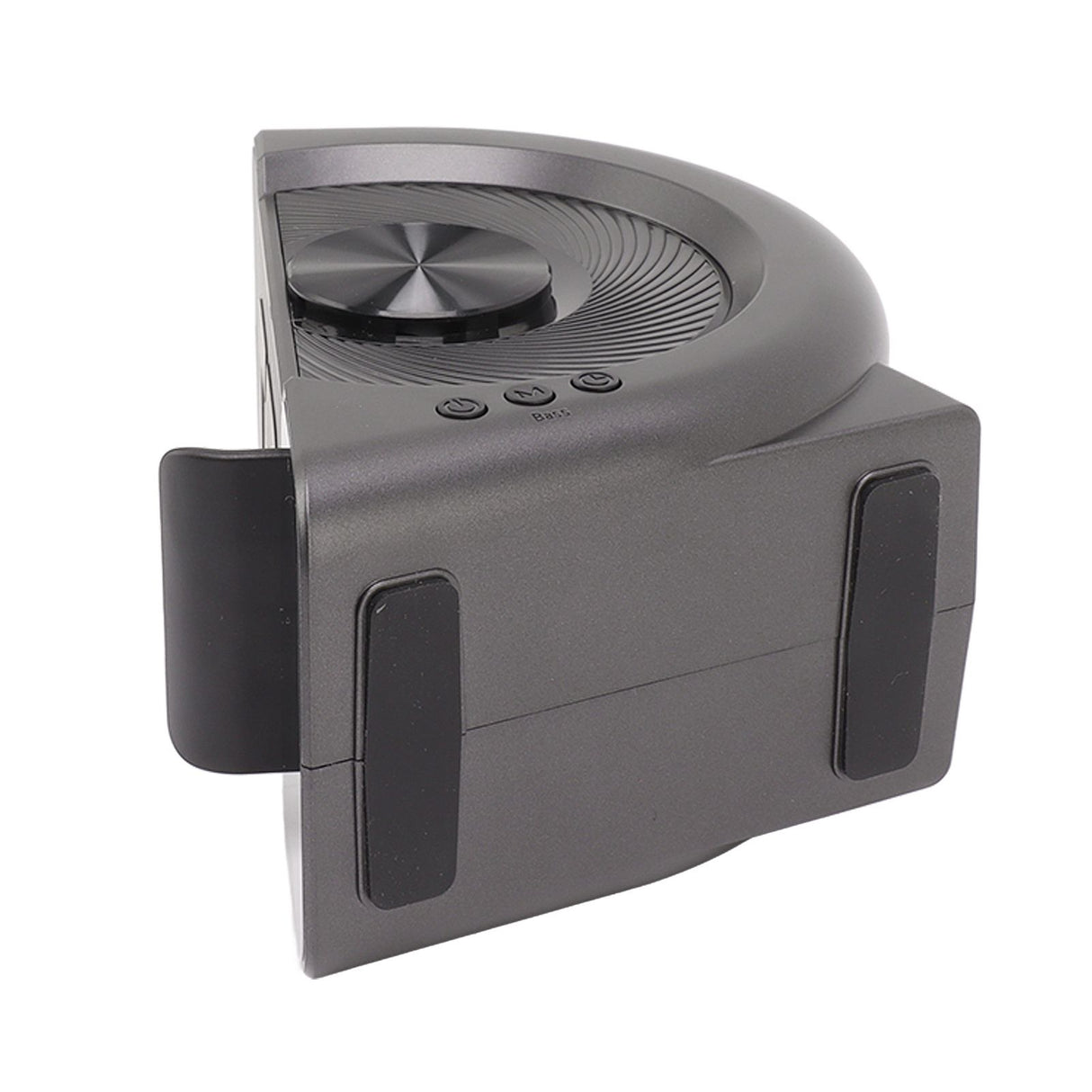 3 in 1 Bluetooth Speaker PC ABS Alarm Clock with Wireless Charging for Bedside 10W Grey