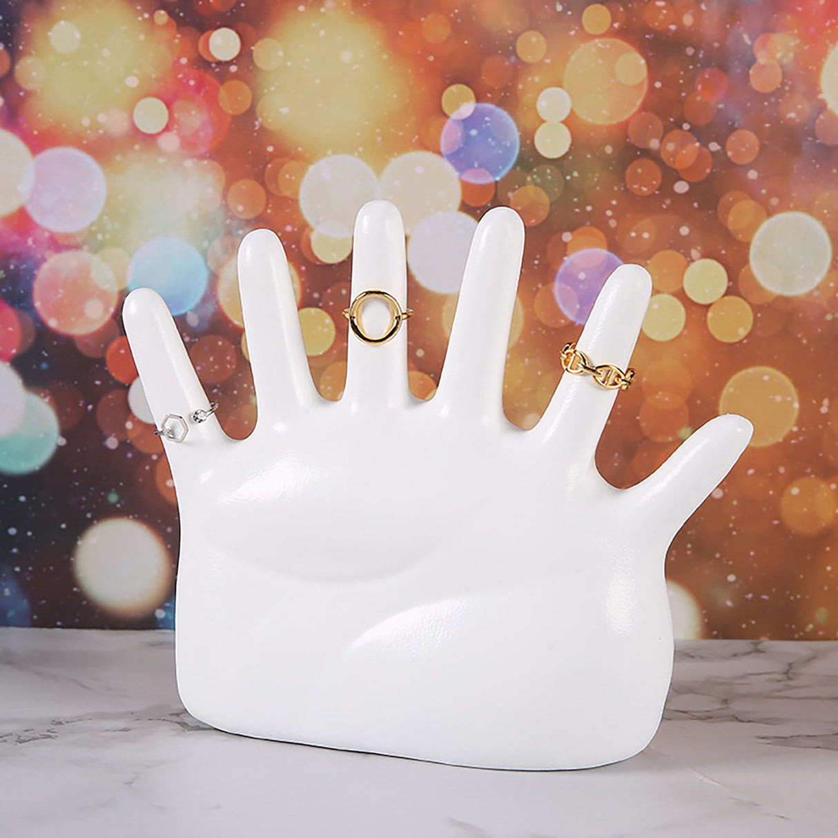 Ring Hand Holder All Round Display Fade Resistant Exquisite Hand Jewelry Display Stand for Bracelets Watches White
