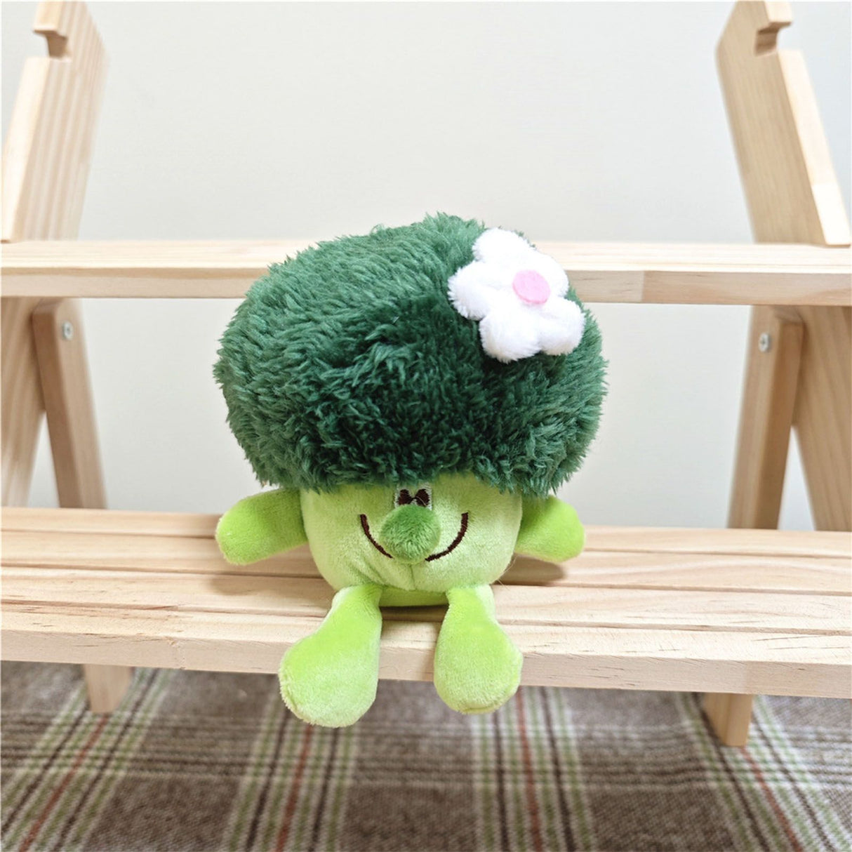 Plush Pendant Cute Broccoli Shape Stuffed Toy PP Cotton Vegetable Pendant for Keychain Keyring Bag Large