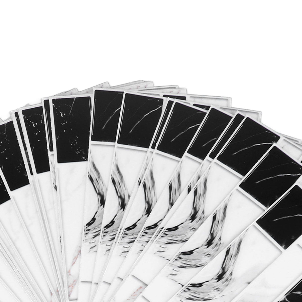 27PCS Kitchen Wallpaper Tile Self Adhesive PVC Wear Resistant White Black Faux Brick for Home Bathroom