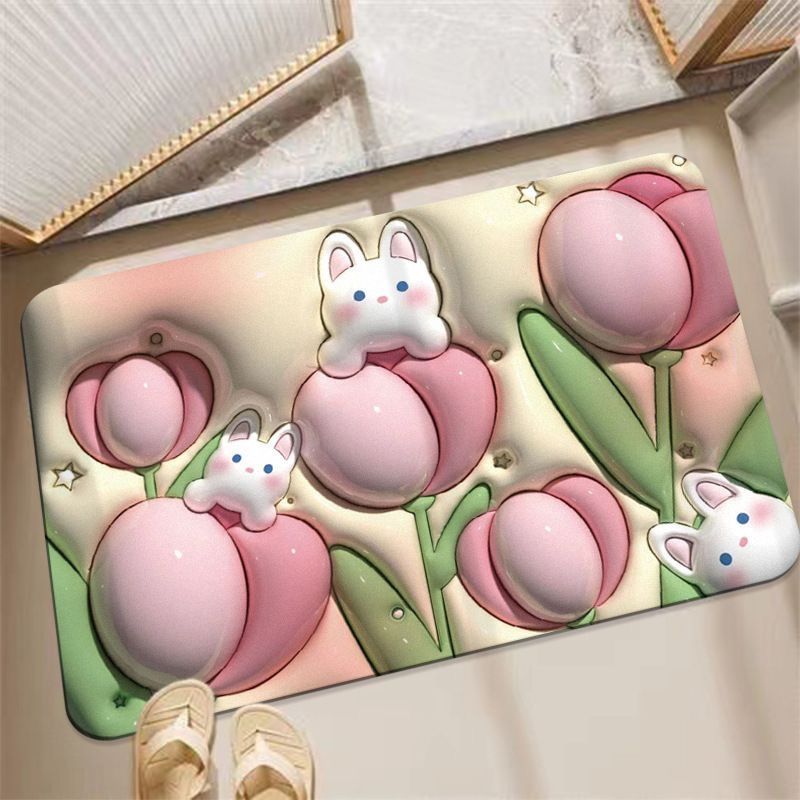 Diatomaceous Earth Floor Mat 3D Visual Water Absorbent Fast Drying Floor Mat for Bathroom H22