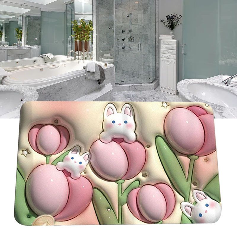 Diatomaceous Earth Floor Mat 3D Visual Water Absorbent Fast Drying Floor Mat for Bathroom H22